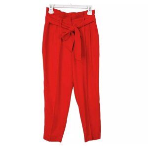 Boden Paperbag Trouser Pants‎ Women’s Size 6 Reg Orange Tie Waist /m2